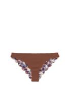 Matchesfashion.com Marysia - Broadway Scalloped Bikini Briefs - Womens - Dark Brown