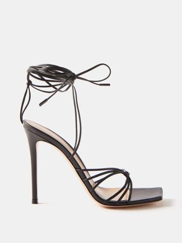 Gianvito Rossi - Sylvie 105 Wraparound Leather Sandals - Womens - Black
