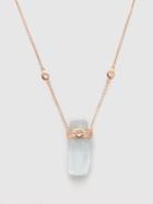 Jacquie Aiche - Aura Diamond, Aquamarine & 14kt Gold Necklace - Womens - Blue Multi