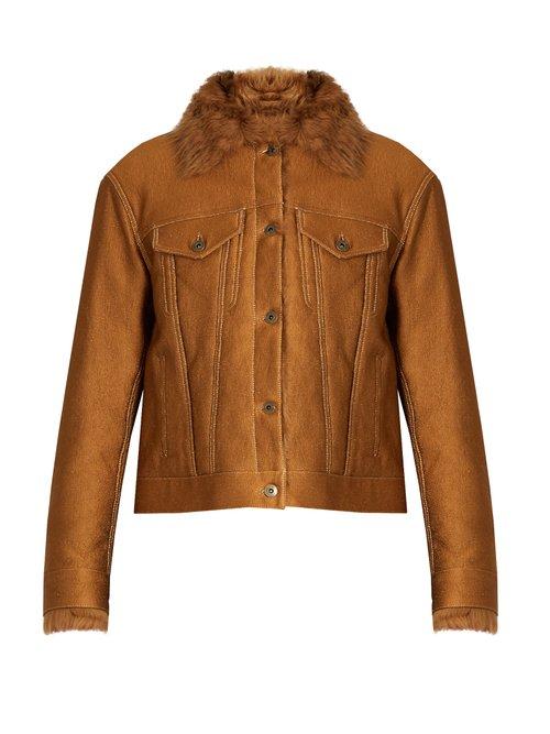 Matchesfashion.com Sies Marjan - Tigrado Shearling Lined Jacket - Womens - Tan