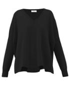 Matchesfashion.com Allude - V-neck Oversized Cashmere Sweater - Womens - Black