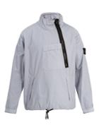 Stone Island High-neck Technical Cotton-blend Half Zip Jacket