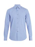 Lanvin Banker Striped Single-cuff Cotton Shirt