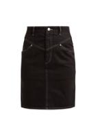 Matchesfashion.com Isabel Marant - Lorine Denim Pencil Skirt - Womens - Black