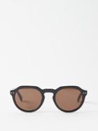 Celine Eyewear - Round-frame Acetate Sunglasses - Mens - Black