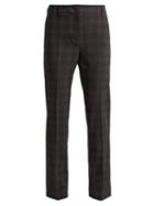 Matchesfashion.com Weekend Max Mara - Prince Of Wales Check Wool Blend Trousers - Womens - Grey Multi