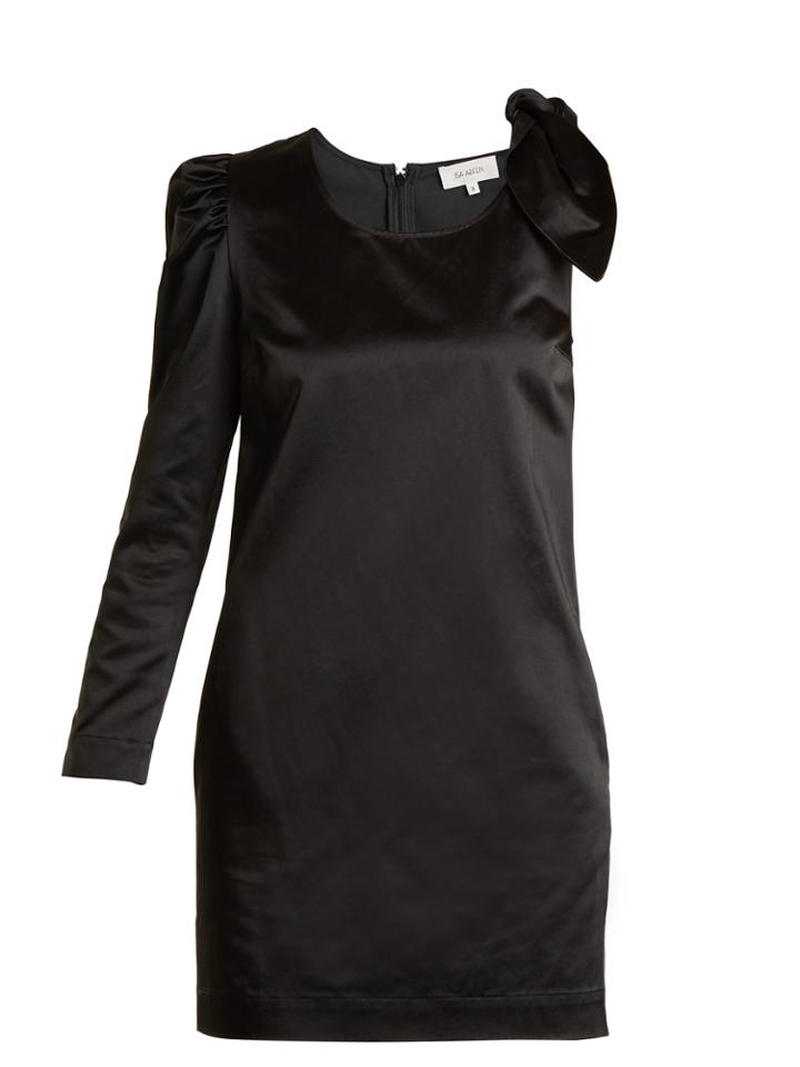 Isa Arfen Asymmetric Duchess-satin Dress