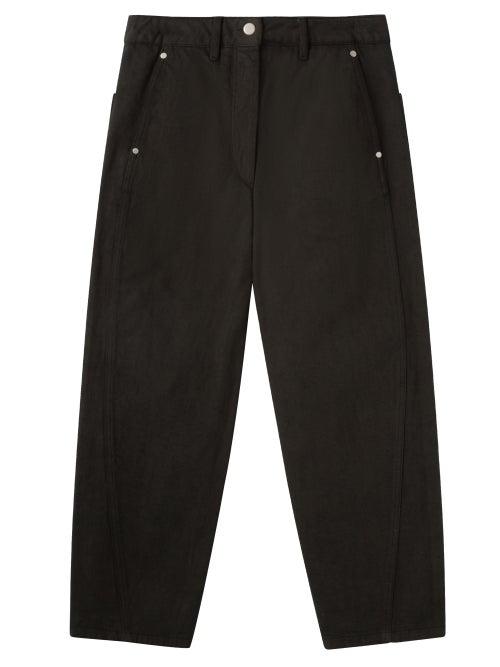 Lemaire - Twisted-seam Cropped Wide-leg Jeans - Womens - Black