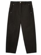 Lemaire - Twisted-seam Cropped Wide-leg Jeans - Womens - Black