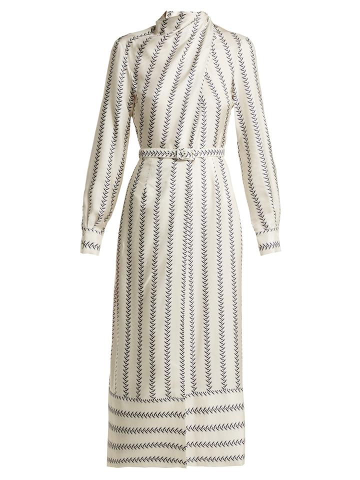 Gabriela Hearst Josefina Boot-print Silk Dress
