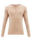 Matchesfashion.com Hemen Biarritz - Harri Cotton Jersey Henley Top - Mens - Pink
