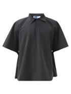 Affxwrks - Excursion Press-stud Ribbed-jersey Polo Shirt - Mens - Black