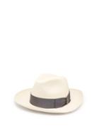 Matchesfashion.com Borsalino - Panama Quito Wide Brim Straw Hat - Mens - White