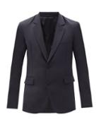 Matchesfashion.com The Row - Slater Single-breasted Wool-fresco Blazer - Mens - Dark Navy