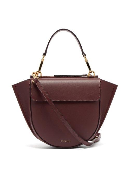Matchesfashion.com Wandler - Hortensia Mini Leather Cross Body Bag - Womens - Burgundy