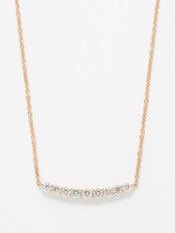 Anita Ko - Delilah Diamond & 18kt Rose Gold Necklace - Womens - Gold Multi