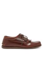 Matchesfashion.com Yuketen - Blucher Fringed Leather Moccasins - Mens - Brown
