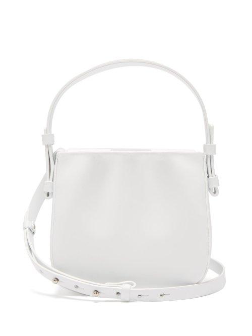 Matchesfashion.com Nico Giani - Desia Mini Leather Baguette Bucket Bag - Womens - White