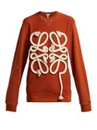 Matchesfashion.com Loewe - Anagram Rope Cotton Jersey Sweatshirt - Womens - Red