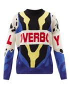 Matchesfashion.com Charles Jeffrey Loverboy - Logo-jacquard Wool-blend Sweater - Mens - Multi