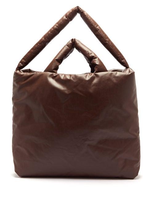Matchesfashion.com Kassl Editions - Oil Large Padded Canvas Tote Bag - Womens - Dark Brown