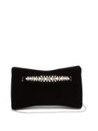 Matchesfashion.com Jimmy Choo - Venus Faux Pearl And Crystal Velvet Clutch Bag - Womens - Black
