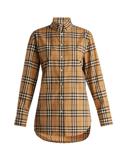 Matchesfashion.com Burberry - Starling Cotton Shirt - Womens - Black Multi