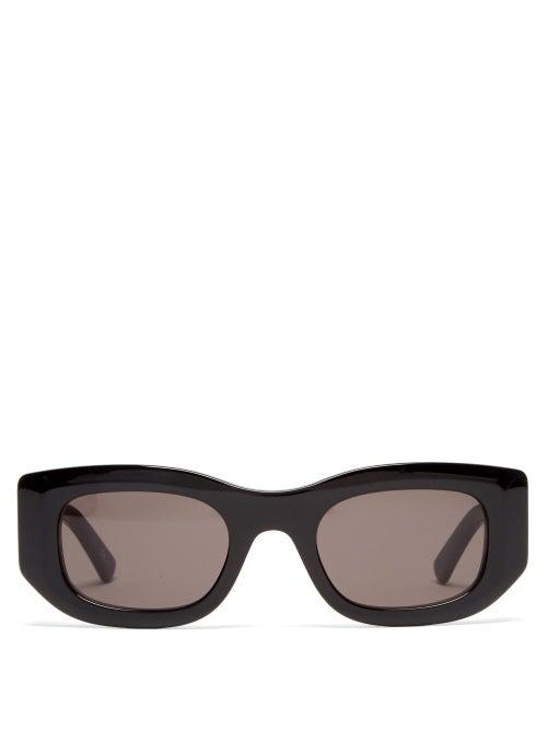 Matchesfashion.com Balenciaga - Rectangular Acetate Sunglasses - Mens - Black