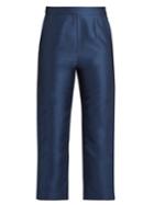 Isa Arfen Cotton And Silk-blend Twill Cropped Trousers