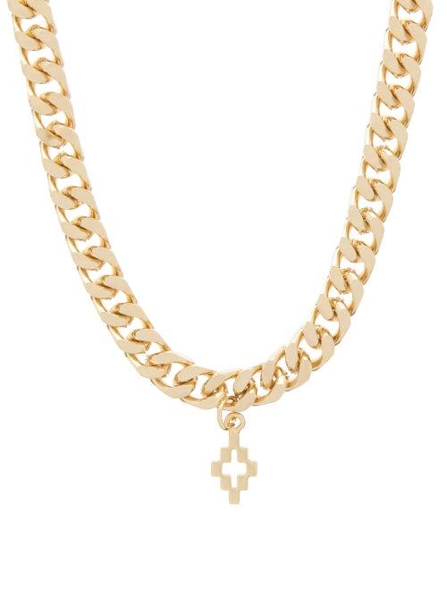 Matchesfashion.com Marcelo Burlon - Cross-charm Brass Necklace - Mens - Gold