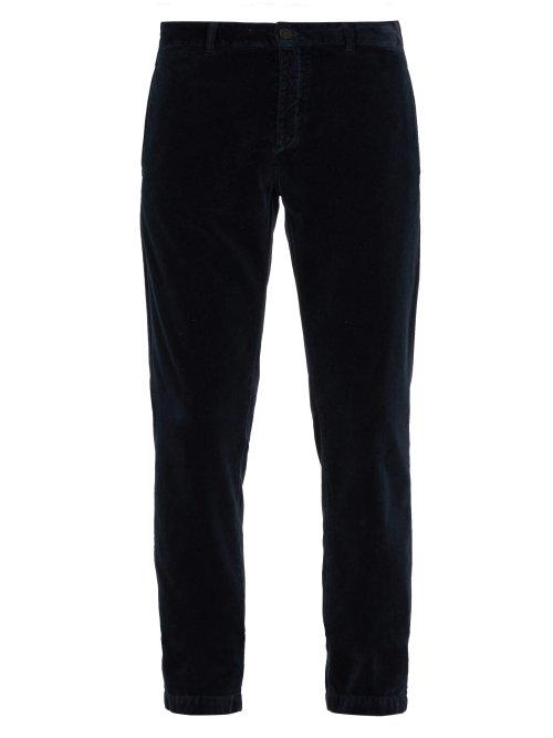 Matchesfashion.com Massimo Alba - Velvet Trousers - Mens - Navy