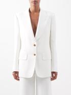 Tom Ford - Single-breasted Hopsack Blazer - Womens - White