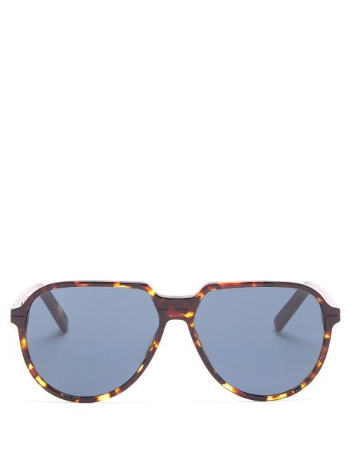 Matchesfashion.com Dior - Dioressential Aviator Acetate Sunglasses - Mens - Tortoiseshell