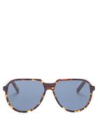 Matchesfashion.com Dior - Dioressential Aviator Acetate Sunglasses - Mens - Tortoiseshell