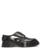 Dolce & Gabbana - Logo-plaque Leather Derby Shoes - Mens - Black