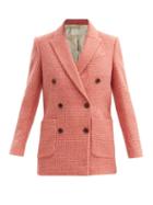 Racil - Caroline Double-breasted Wool-tweed Jacket - Womens - Pink
