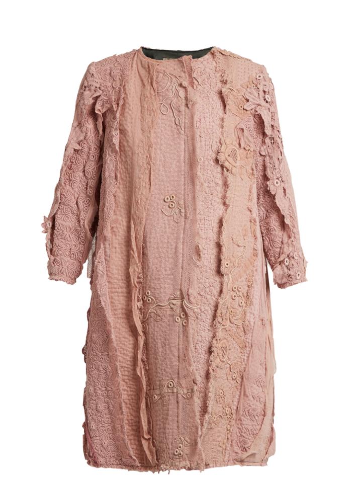 By Walid Lace-appliqu Cotton Coat