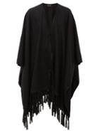 Matchesfashion.com Saint Laurent - Tassel-trim Cashmere Poncho - Womens - Black