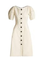 Matchesfashion.com Sea - Kamille Lantern Sleeved Cotton Midi Dress - Womens - Cream