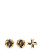 Saint Laurent Set Of Three Army Earrings