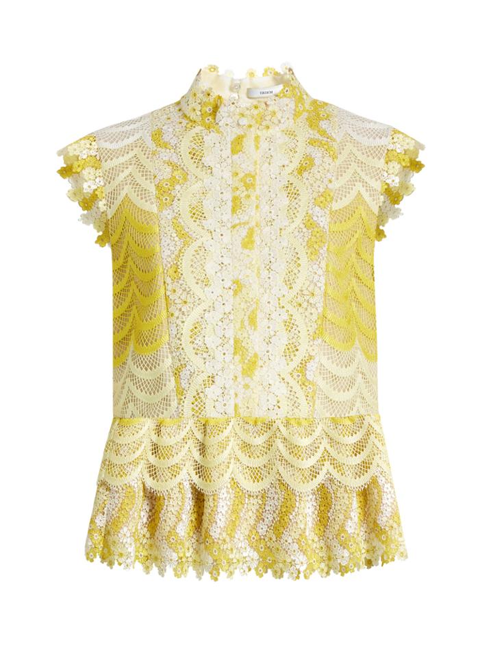 Erdem Sam Degrad Guipure-lace Blouse
