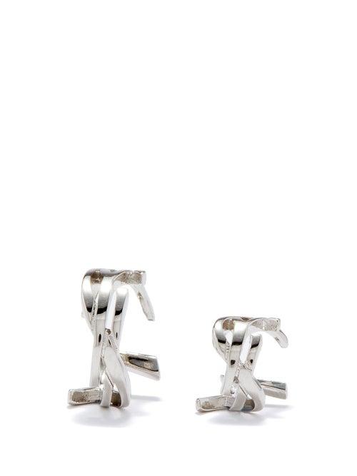 Saint Laurent - Mismatched Ysl Ear Cuffs - Womens - Silver