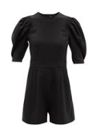 Ladies Beachwear Three Graces London - Meredith Cutout-back Linen Jumpsuit - Womens - Black
