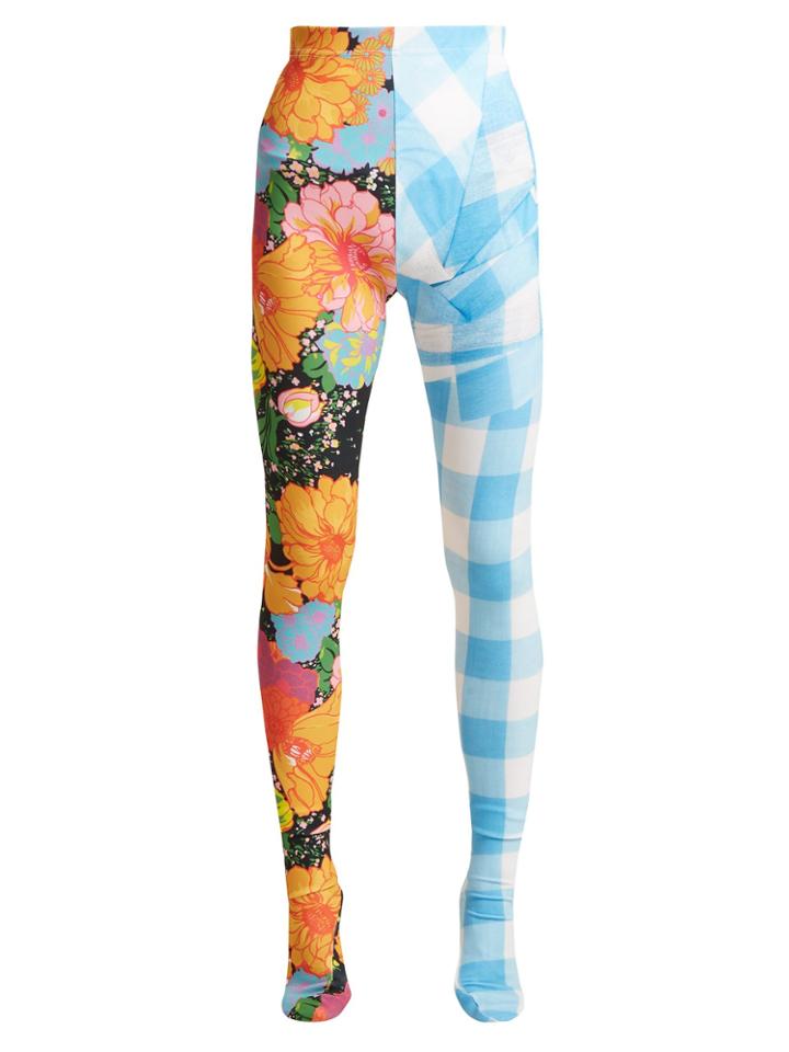 Richard Quinn Contrasting-print High-rise Leggings