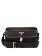 Matchesfashion.com Prada - Leather Trimmed Nylon Cross Body Bag - Mens - Black