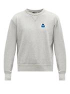 Isabel Marant - Flocked-logo Jersey Sweatshirt - Mens - Grey
