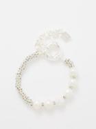 Pearl Octopuss.y - Paris Diamond Pearl & Sterling-silver Bracelet - Womens - Silver