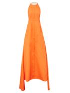 Matchesfashion.com Emilia Wickstead - Helosie Racerback Cloqu Gown - Womens - Orange