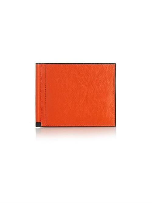 Valextra Grained-leather Bi-fold Wallet