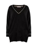 Givenchy Pearl-embellished V-neck Wool-blend Sweater